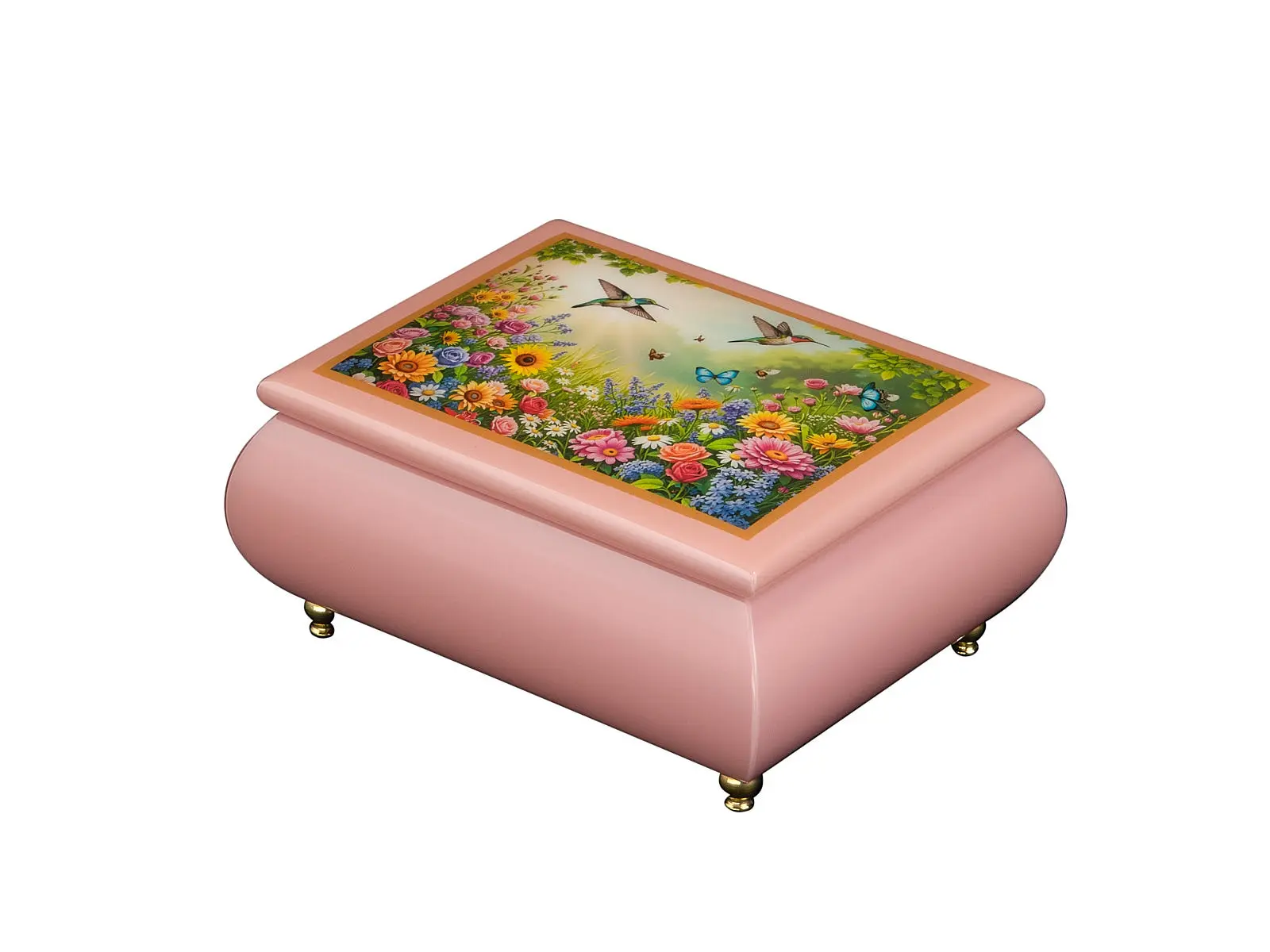 Breathtaking Floral Fantasy – Ercolano Italian Music Box - Image 3