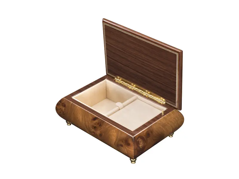 Multicolored Inlaid Music Box 416 Flowers - Ercolano Italian Music Box - Image 2