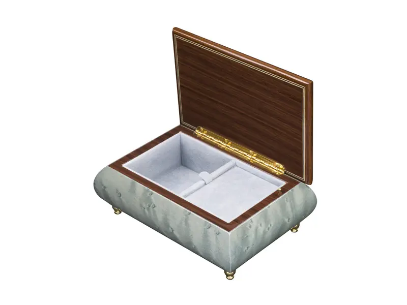 Multicolored Inlaid Music Box 416 Flowers - Ercolano Italian Music Box - Image 4